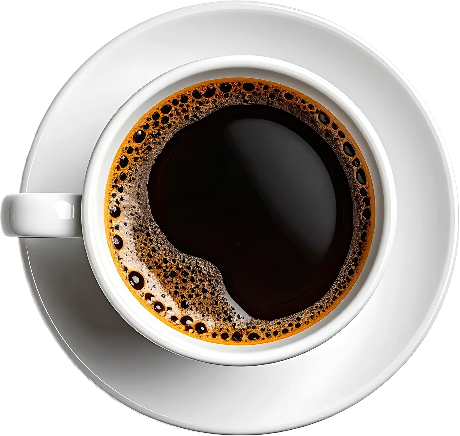 Chávena de café vista de cima
